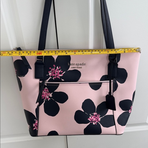 Kate Spade Black and Pink Floral Tote - Picture 5 of 8